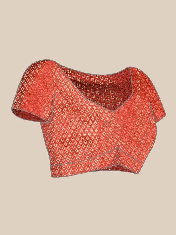Indian_Women_Red_Shimmer__Full_Saree_Fancy_Border_with_sequence_work_Beautiful_saree