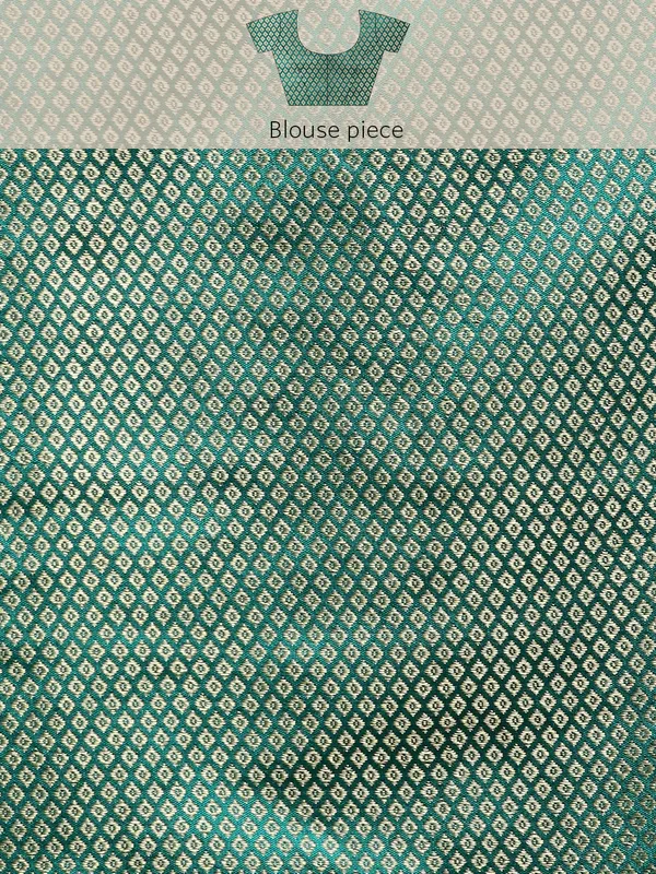 Indian_Women_Turquoise_Blue_Shimmer__Full_Saree_Fancy_Border_with_sequence_work_Beautiful_saree
