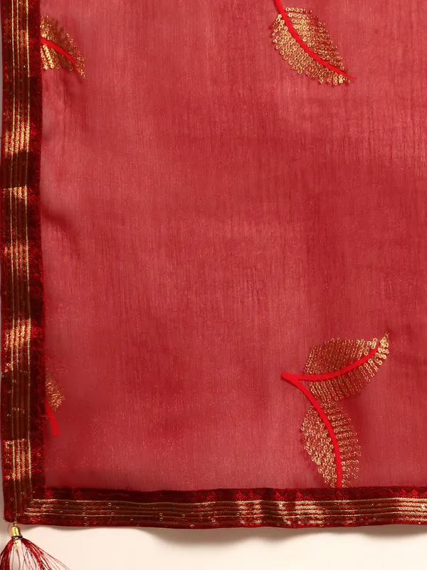 Indian_Women_Brwon__Shimmer__Full_Saree_Fancy_Border_with_sequence_work_Beautiful_saree