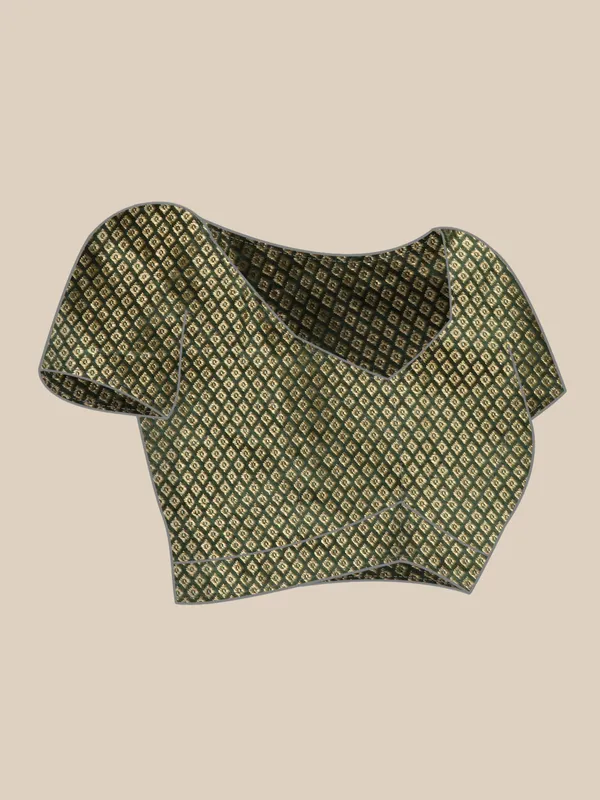 Indian_Women_Green_Shimmer__Full_Saree_Fancy_Border_with_sequence_work_Beautiful_saree