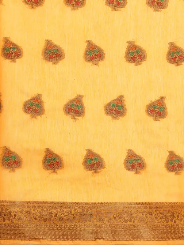 Yellow__Cotton_Silk_Saree