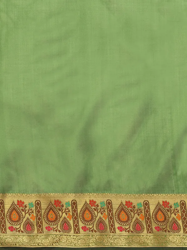 Mehendi_Shimmer_Silk_Saree