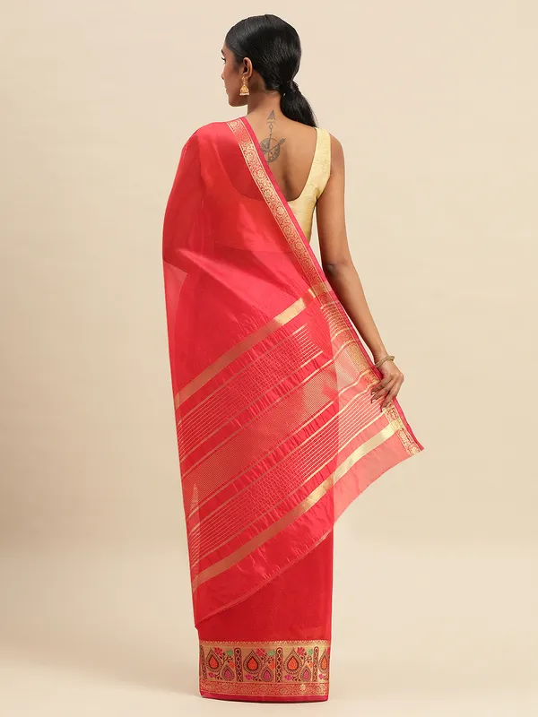 Red_Shimmer_Silk_Saree