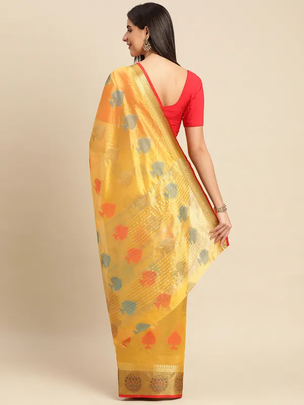 Gold_Organza_Silk_Saree