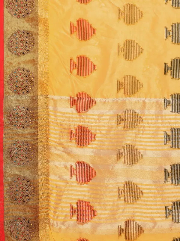 Gold_Organza_Silk_Saree