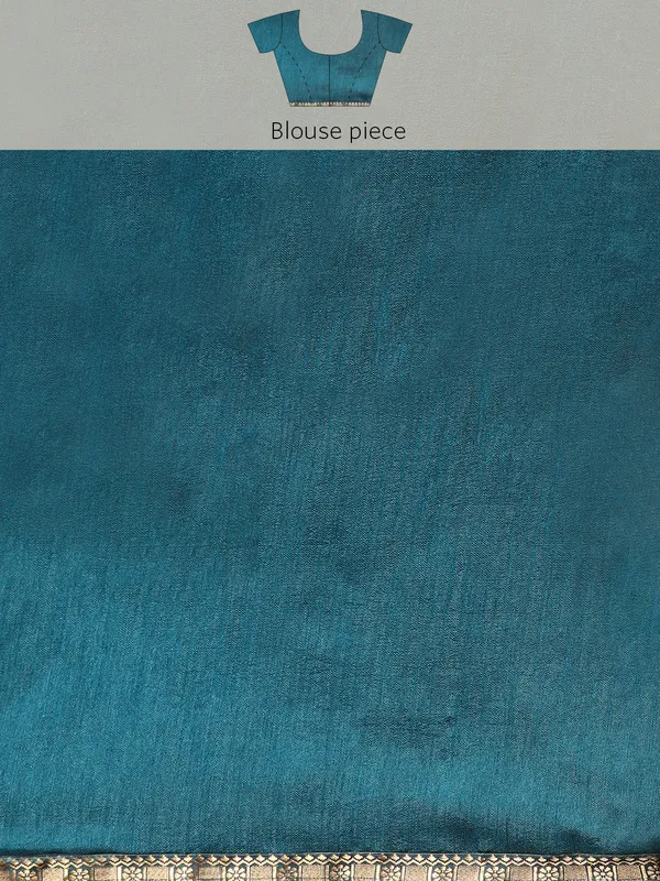 Blue_Zomato_Bandhani_Foil_Work_Beautiful_Saree