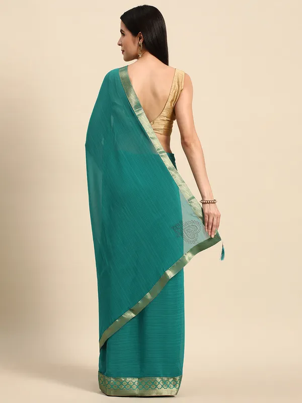 Green__Vichitra_Silk__Saree_Fancy_Border_With_Stone_Work