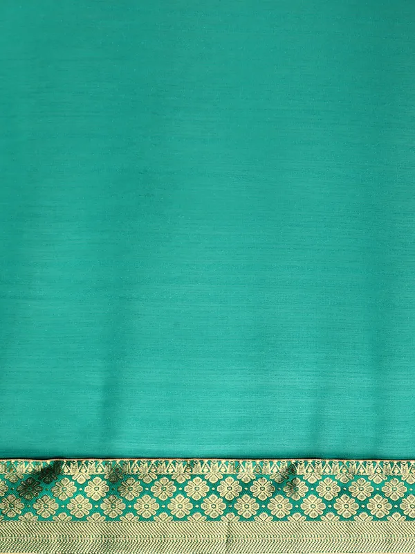Green__Vichitra_Silk__Saree_Fancy_Border_With_Stone_Work
