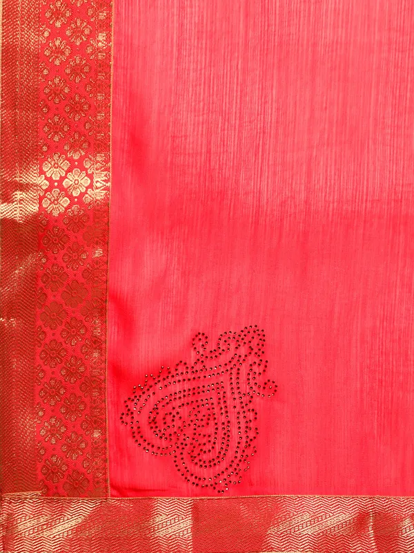 Pink_Vichitra_Silk__Saree_Fancy_Border_With_Stone_Work