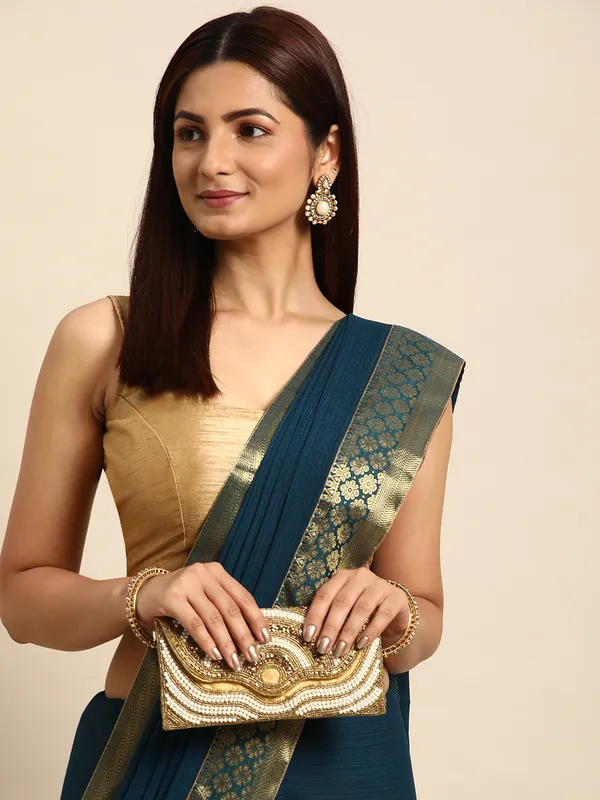 Blue_Vichitra_Silk__Saree_Fancy_Border_With_Stone_Work