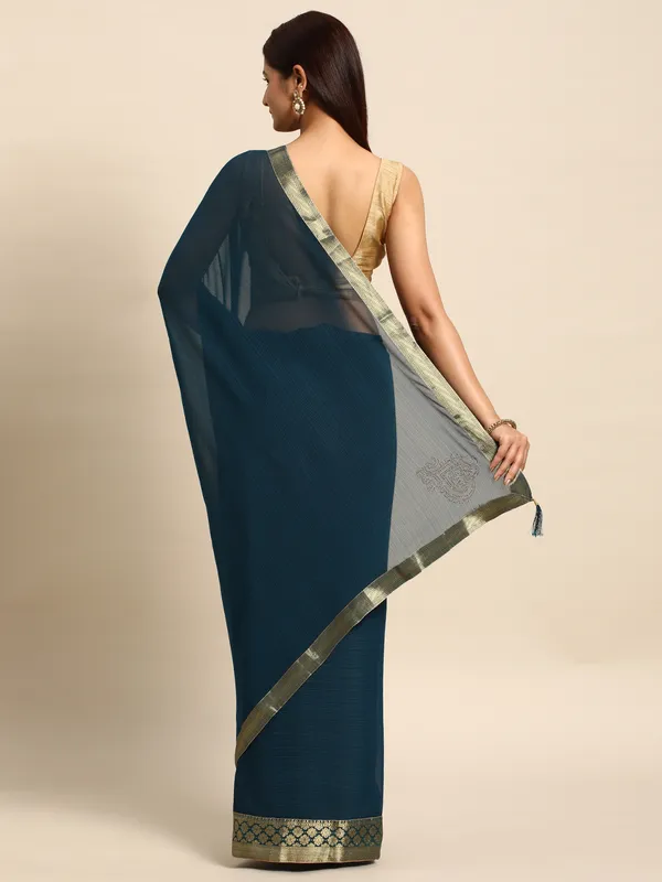 Blue_Vichitra_Silk__Saree_Fancy_Border_With_Stone_Work