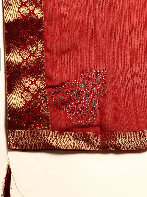 Maroon__Vichitra_Silk__Saree_Fancy_Border_With_Stone_Work