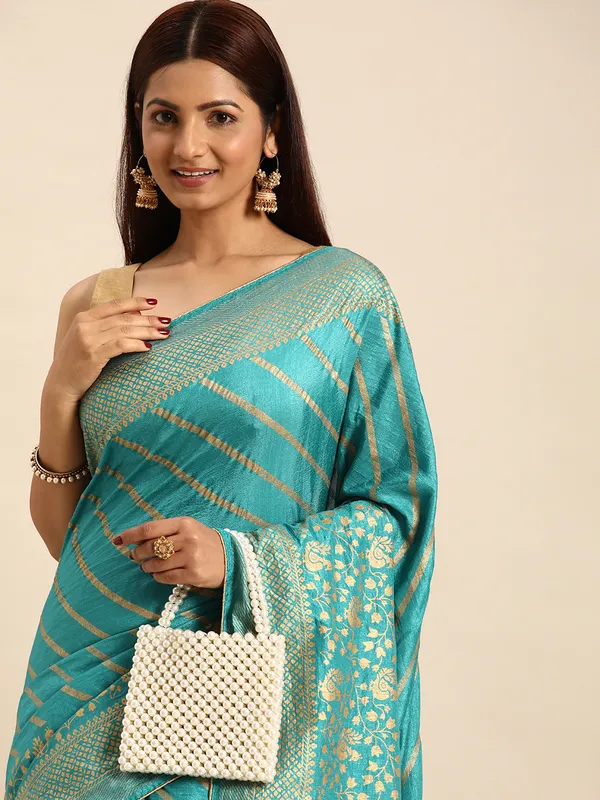 Vichitra_Silk__Saree_Fancy_Border_With_Foil_Print