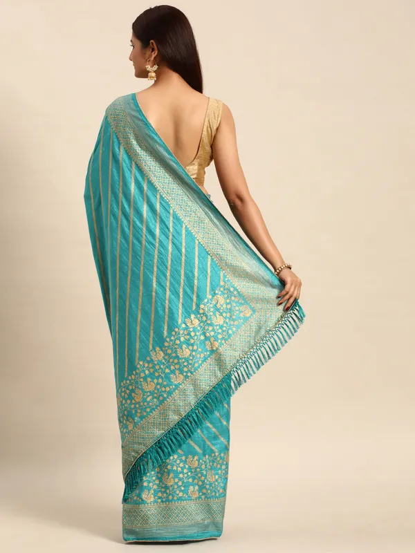 Vichitra_Silk__Saree_Fancy_Border_With_Foil_Print