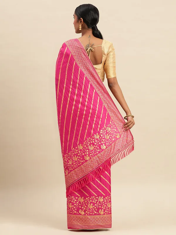 Vichitra_Silk__Saree_Fancy_Border_With_Foil_Print