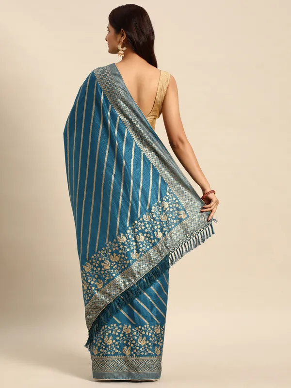Vichitra_Silk__Saree_Fancy_Border_With_Foil_Print
