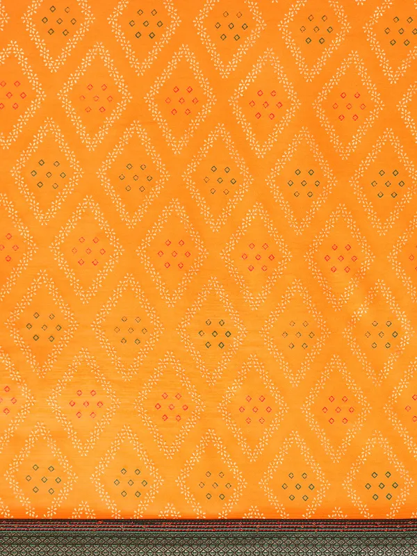 Yellow_Zomato__Full_Saree_Fancy_Border_With_Foil_Bandhni_Print_Saree