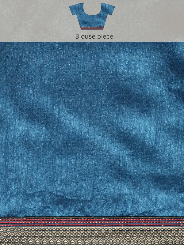 Blue_Zomato__Full_Saree_Fancy_Border_With_Foil_Bandhni_Print_Saree