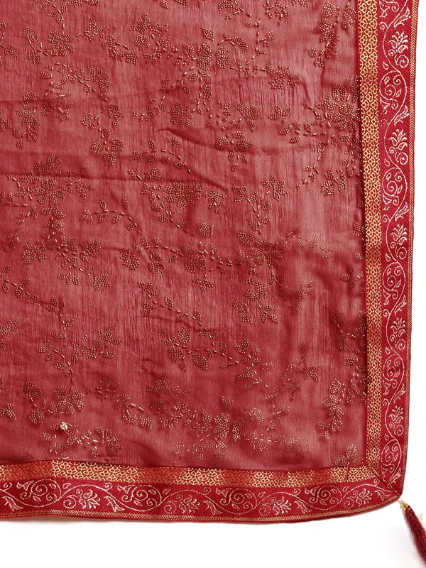 Red_Shimmer__Foil_Work_Beautiful_Saree