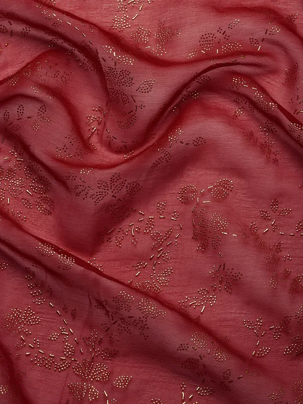 Red_Shimmer__Foil_Work_Beautiful_Saree