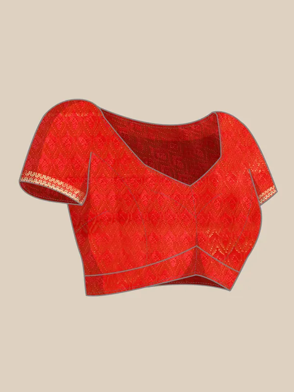 Orange_Shimmer__Foil_Work_Beautiful_Saree