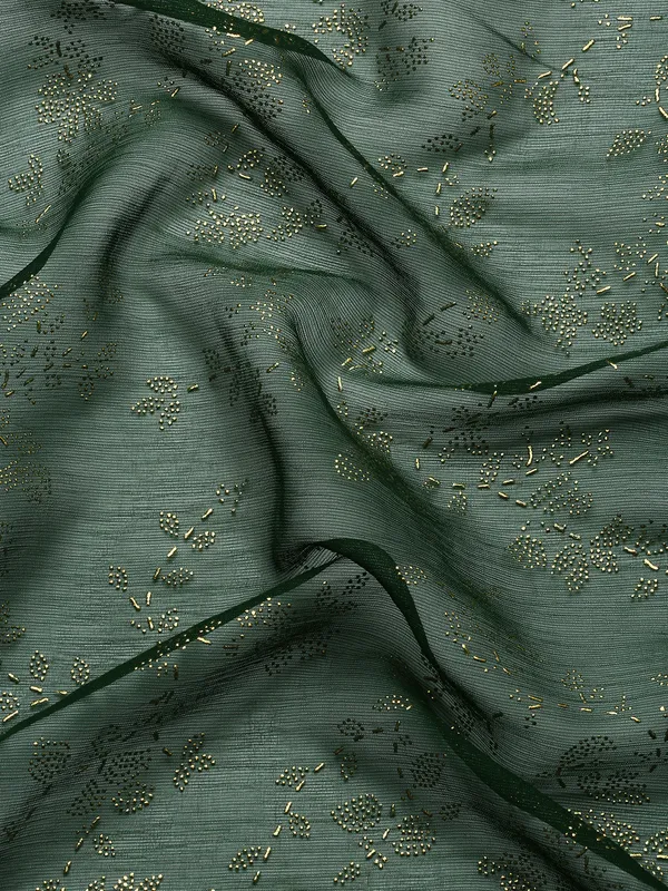 Green_Shimmer__Foil_Work_Beautiful_Saree