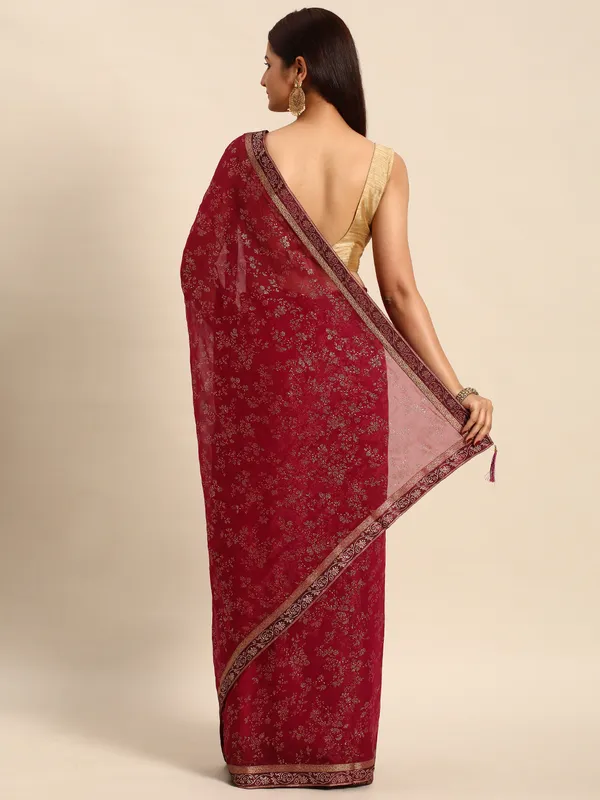 Purple_Shimmer__Foil_Work_Beautiful_Saree