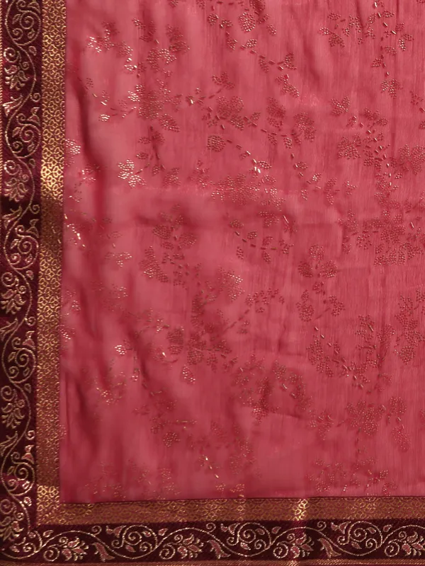 Purple_Shimmer__Foil_Work_Beautiful_Saree