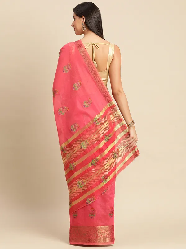 Gajari_Cotton_Silk_Saree