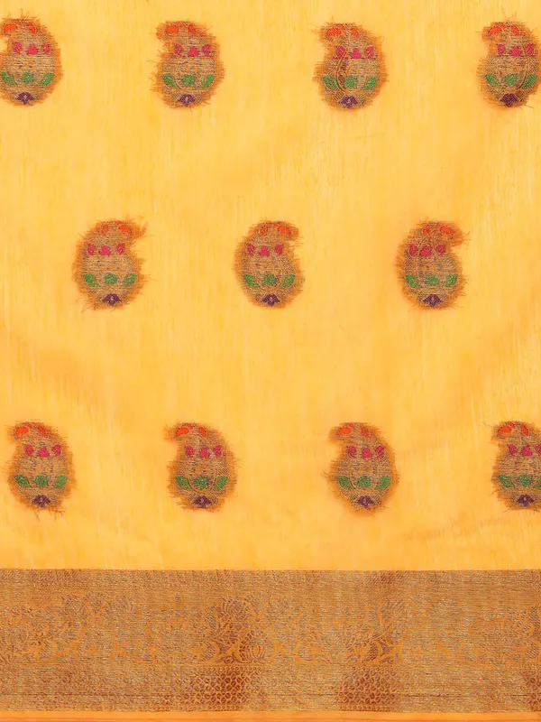 Yellow__Cotton_Silk_Saree