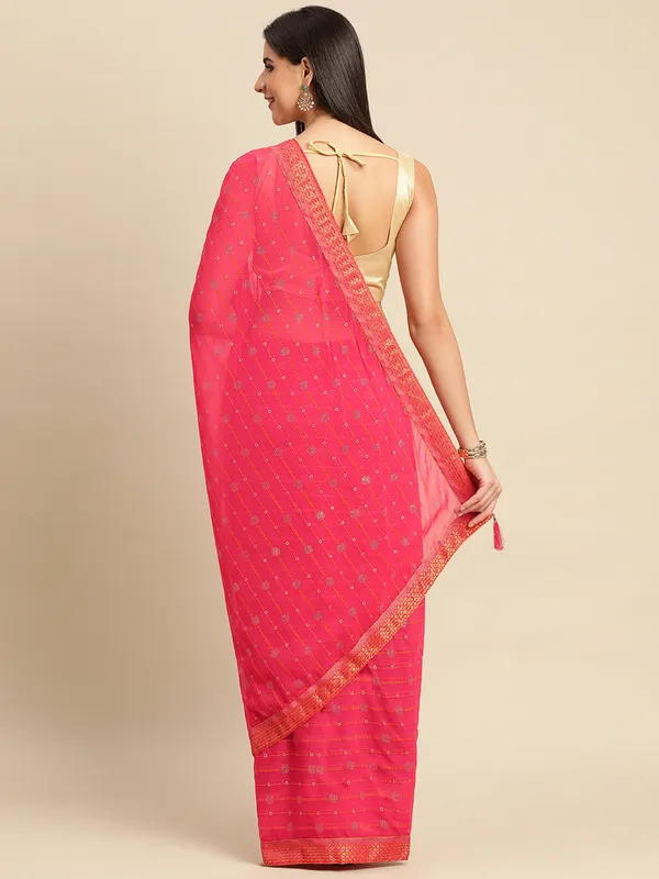 Pink_Zomato___Saree_Fancy_Border_With_Foil_Print