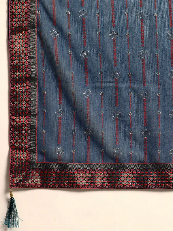 Green__Zomato___Saree_Fancy_Border_With_Foil_Print