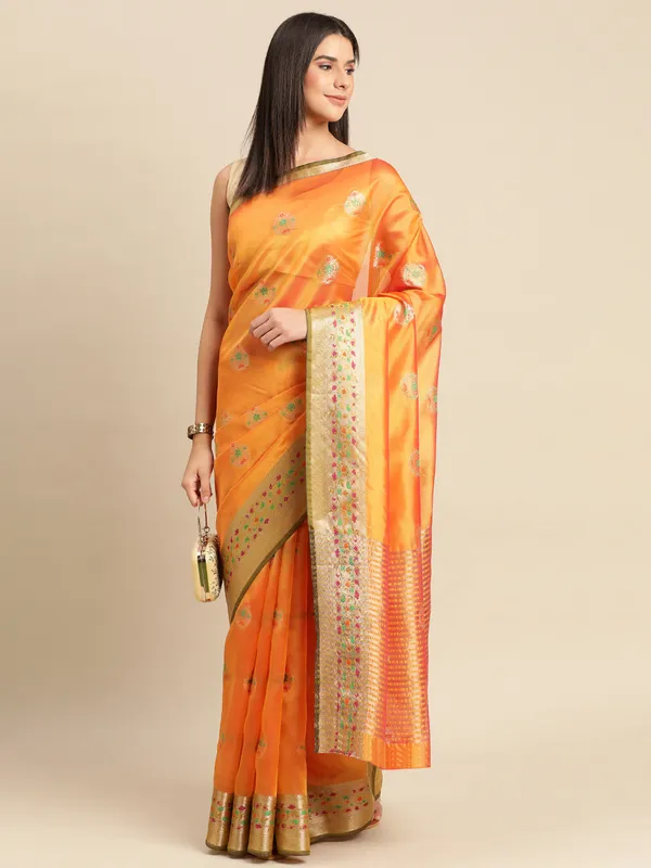 Gold_Organza_Silk_Saree
