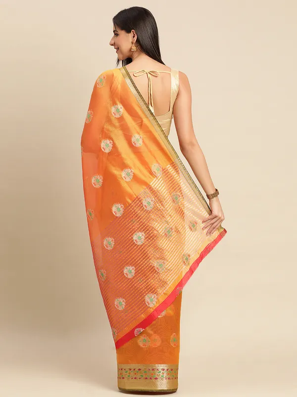 Gold_Organza_Silk_Saree