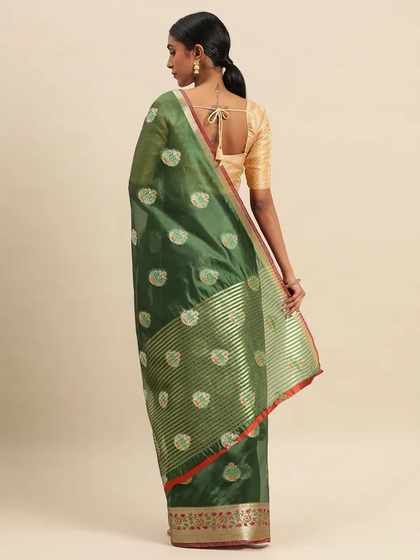 Mehendi_Organza_Silk_Saree