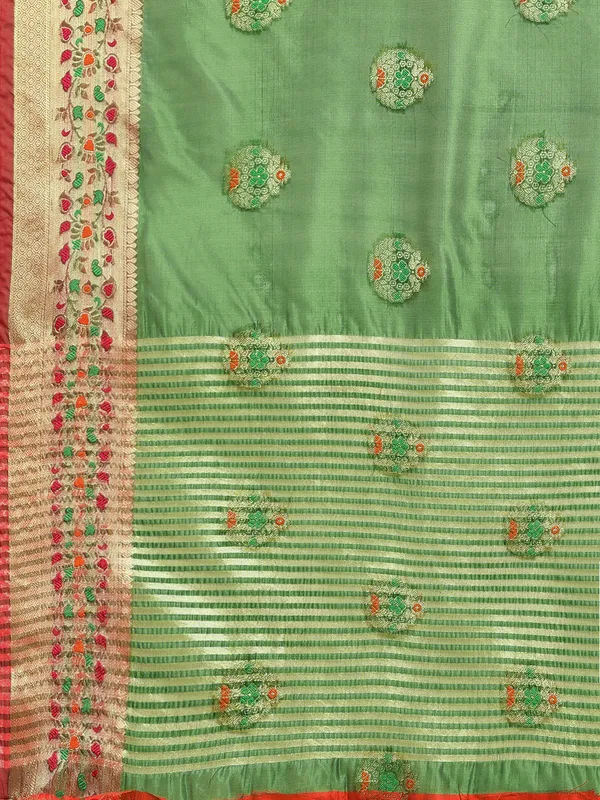 Mehendi_Organza_Silk_Saree