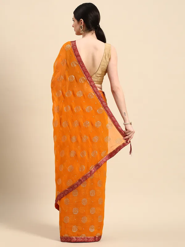 Yellow_Zomato__Full_Saree_Fancy_Border_With_Foil_&_Stone_Work_Saree
