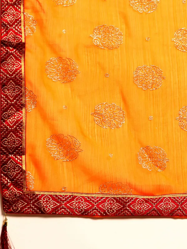 Yellow_Zomato__Full_Saree_Fancy_Border_With_Foil_&_Stone_Work_Saree