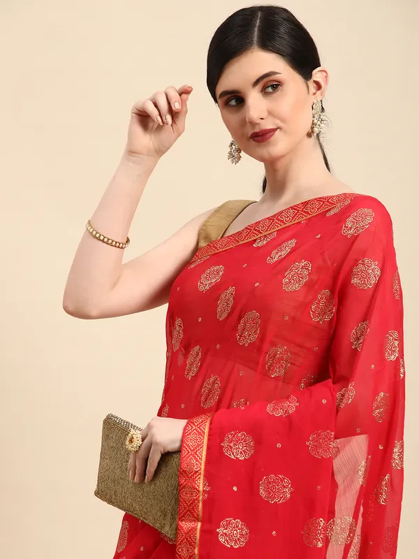 Pink_Zomato___Saree_Fancy_Border_With_Foil_&_Stone_Work_Saree