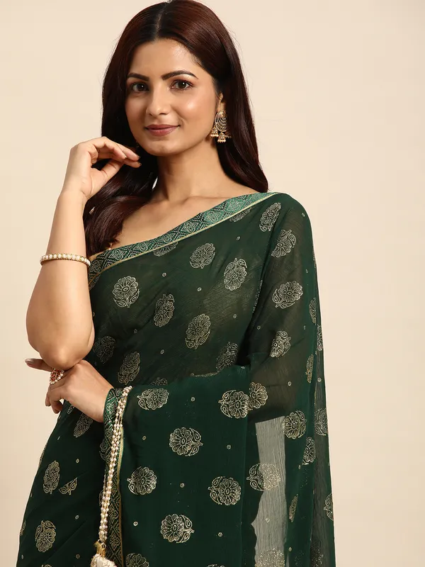 Green__Zomato__Full_Saree_Fancy_Border_With_Foil_&_Stone_Work_Saree