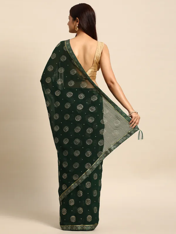 Green__Zomato__Full_Saree_Fancy_Border_With_Foil_&_Stone_Work_Saree