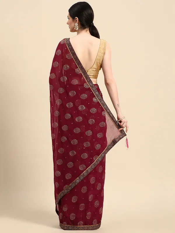 Purple_Zomato__Full_Saree_Fancy_Border_With_Foil_&_Stone_Work_Saree