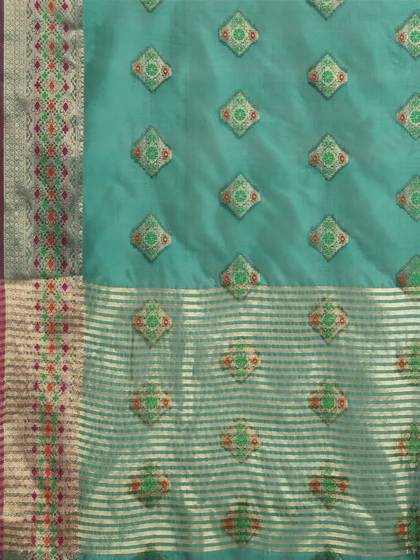 Morpich_Organza_Silk_Saree