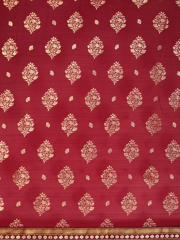 Indian_Women_Purple_Zomato_Full_Saree_Fancy_Border_with_Golden_Foil_Beautiful_saree