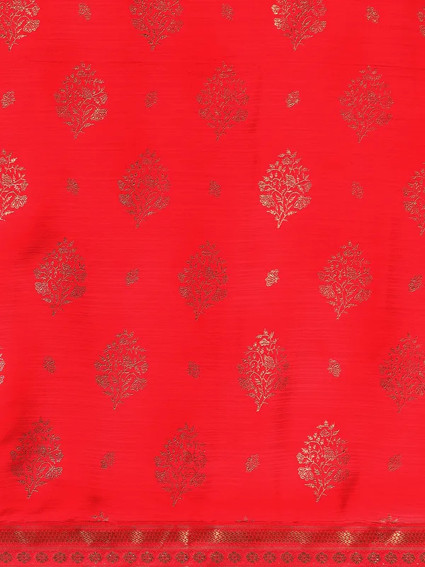 Indian_Women_Pink_Zomato_Full_Saree_Fancy_Border_with_Golden_Foil_Beautiful_saree