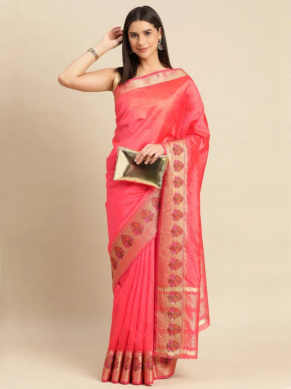 Gajari_Shimmer_Silk_Saree
