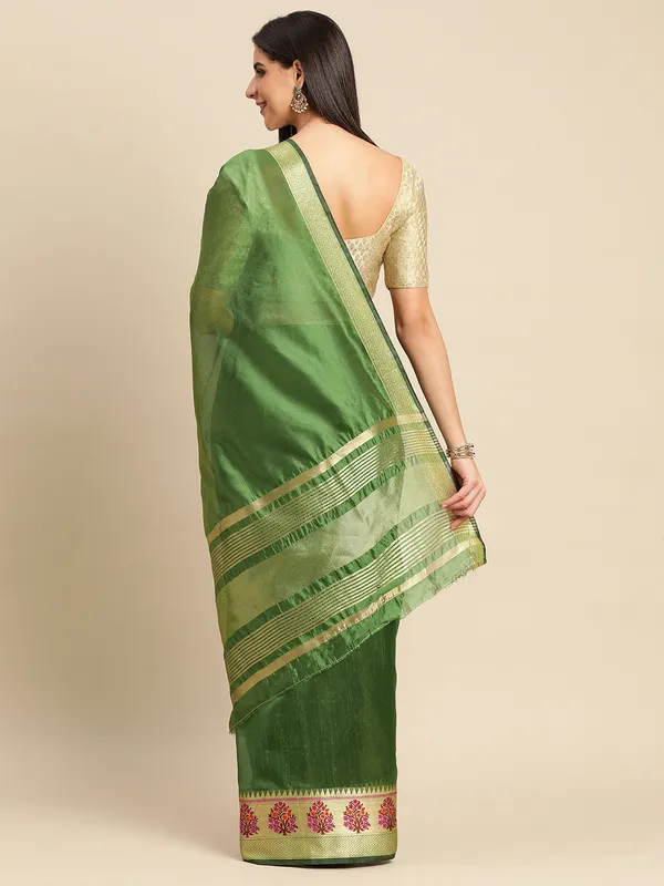 Mehendi_Shimmer_Silk_Saree