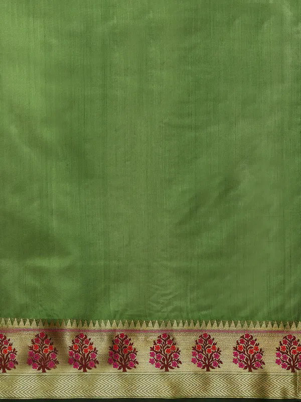 Mehendi_Shimmer_Silk_Saree