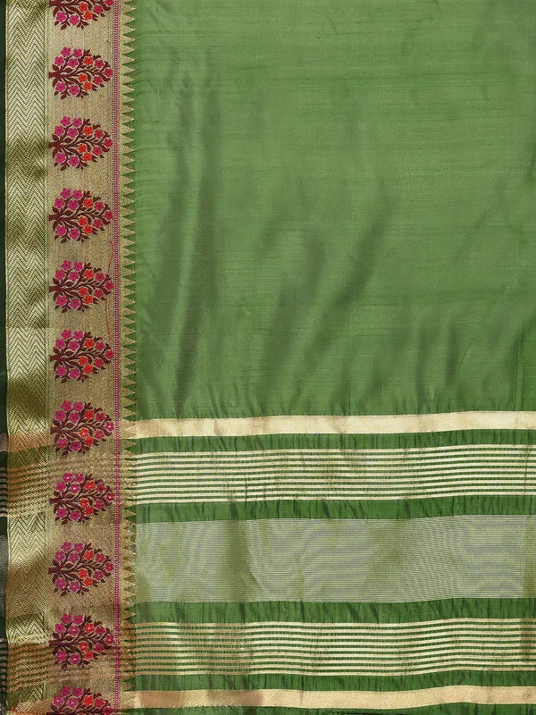 Mehendi_Shimmer_Silk_Saree