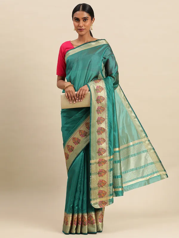 Morpich_Shimmer_Silk_Saree